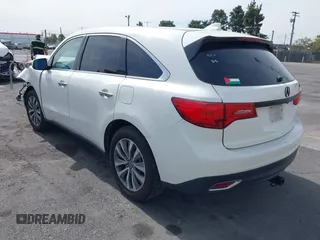 2016 Acura MDX w/Tech with VIN 5FRYD3H4XGB009265, listed as a IAAI auction lot 41691872 with 123,798 mi miles. Bid and sale history available at carsss.com. Image 3.