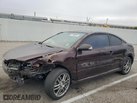 2008 Scion tC Spec with VIN JTKDE167380255713, listed as a Copart auction lot 67165324 with 0 mi miles and Salvage Title. Bid and sale history available at carsss.com. Image 1.