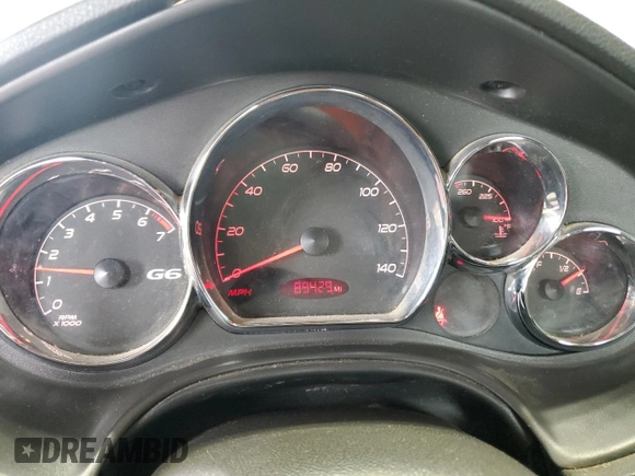 2008 Pontiac G6 GT with VIN 1G2ZH361384268941, listed as a Copart auction lot 62478755 with 89,429 mi miles and Salvage title. Bid and sale history available at DreamBid. Image 9.