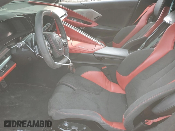 2021 Chevrolet Corvette 3LT with VIN 1G1YC2D42M5105403, listed as a Copart auction lot 43634015 with 25,635 mi miles and Salvage Title. Bid and sale history available at carsss.com. Image 7.