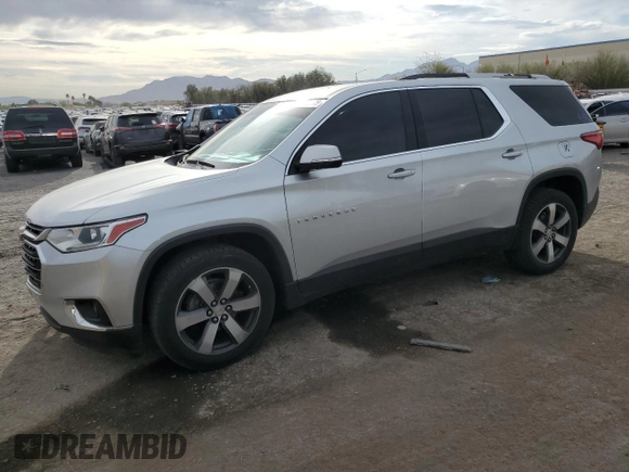 2018 Chevrolet Traverse LT z VIN 1GNEVHKW6JJ101635, wystawiony jako Copart lot #50765775 z przebiegiem 84 280 mil mil oraz Szkoda całkowita • Salvage title. Historia ofert i sprzedaży dostępna na DreamBid. Obrazek 1.