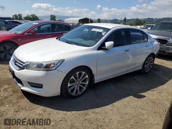 2014 Honda Accord Sedan Sport with VIN 1HGCR2F55EA287176, listed as a Copart auction lot 54721215 with 184,968 mi miles and Salvage Title. Bid and sale history available at carsss.com. Image 1.