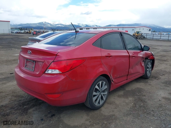 2017 Hyundai Accent SE with VIN KMHCT4AE5HU349418, listed as a IAAI auction lot 41819609 with 112,500 mi miles. Bid and sale history available at carsss.com. Image 4.