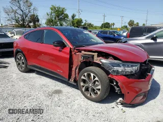 2021 Ford Mustang Mach-E Premium with VIN 3FMTK3R73MMA09251, listed as a Copart auction lot 56739425 with 47,940 mi miles and Salvage title. Bid and sale history available at DreamBid. Image 4.