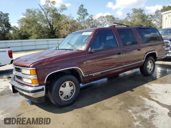 1999 Chevrolet Suburban with VIN 1GNEC16R5XJ350275, listed as a Copart auction lot 74693544 with 286,045 mi miles and Salvage Title. Bid and sale history available at carsss.com. Image 1.