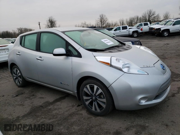 2017 Nissan LEAF SL with VIN 1N4BZ0CP9HC302491, listed as a Copart auction lot 38160433 with 42,910 mi miles. Bid and sale history available at carsss.com. Image 4.