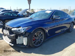 2017 Infiniti Q60 Red Sport 400 with VIN JN1FV7EK3HM610741, listed as a IAAI auction lot 41856207 with 67,598 mi miles and . Bid and sale history available at carsss.com. Image 18.