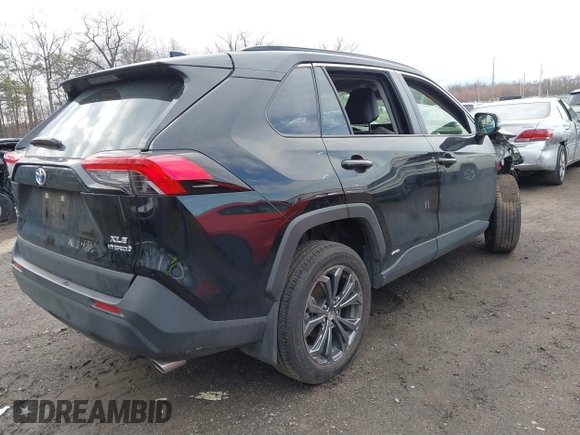 2023 Toyota RAV4 Hybrid XLE Premium with VIN JTMB6RFV5PD115565, listed as a IAAI auction lot 41787098 with 13,386 mi miles. Bid and sale history available at carsss.com. Image 4.