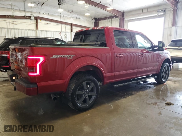 2015 Ford F-150 XLT with VIN 1FTEW1EG8FKE35426, listed as a Copart auction lot 55519055 with 221,060 mi miles and Non Repairable. Bid and sale history available at carsss.com. Image 3.