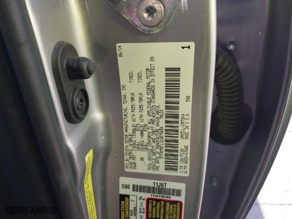 2014 Toyota Tundra 2WD Truck SR with VIN 5TFRM5F11EX079654, listed as a IAAI auction lot 41320363 with 140,514 mi miles. Bid and sale history available at carsss.com. Image 9.