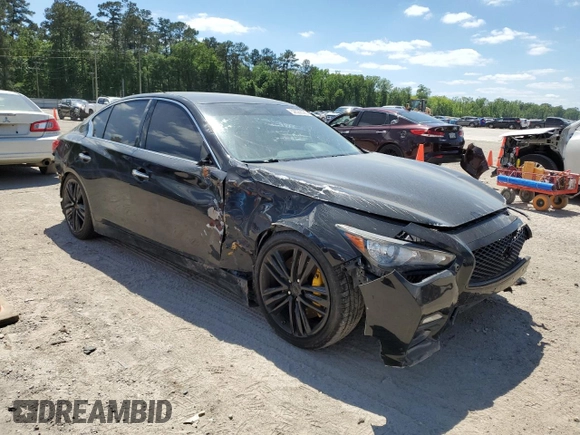 2015 Infiniti Q50 Premium with VIN JN1BV7APXFM348259, listed as a Copart auction lot 52522095 with 156,466 mi miles and Clean Title. Bid and sale history available at carsss.com. Image 4.