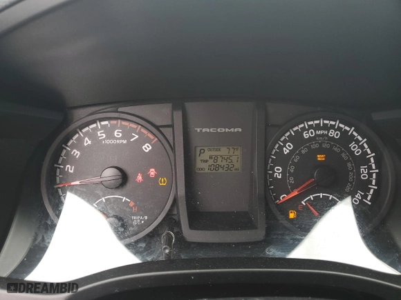 2017 Toyota Tacoma SR with VIN 5TFAX5GN0HX086492, listed as a Copart auction lot 49544535 with 108,432 mi miles and Salvage Title. Bid and sale history available at carsss.com. Image 9.