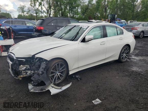 2019 BMW 3 Series 330i xDrive with VIN 3MW5R7J55K8B02348, listed as a Copart auction lot 56358215 with Not provided miles and Salvage title. Bid and sale history available at DreamBid. Image 1.