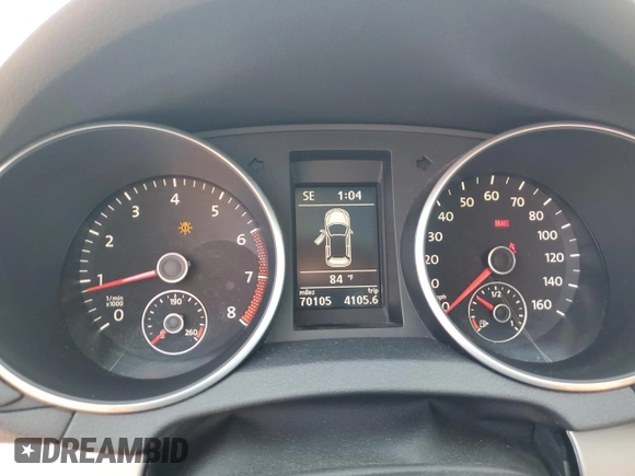 2010 Volkswagen Golf with VIN WVWAA7AJ0AW292314, listed as a Copart auction lot 62326964 with 70,105 mi miles and Clean title. Bid and sale history available at DreamBid. Image 9.