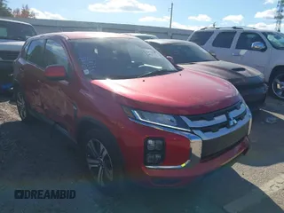2021 Mitsubishi Outlander Sport ES with VIN JA4ARUAU2MU020875, listed as a IAAI auction lot 40929693 with 100,159 mi miles. Bid and sale history available at carsss.com. Image 1.