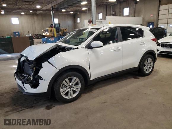 2019 Kia Sportage LX with VIN KNDPM3AC2K7568662, listed as a Copart auction lot 48356255 with 26,217 mi miles and Salvage Title. Bid and sale history available at carsss.com. Image 1.