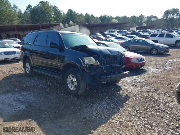 2002 Toyota Sequoia Limited with VIN 5TDBT48A02S132633, listed as a IAAI auction lot 41649586 with 291,269 mi miles. Bid and sale history available at carsss.com. Image 1.