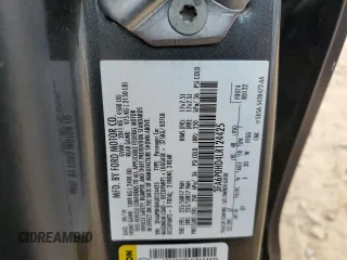 2020 Ford Fusion SE with VIN 3FA6P0HD4LR124425, listed as a Copart auction lot 54596965 with 70,816 mi miles and Salvage title. Bid and sale history available at DreamBid. Image 12.