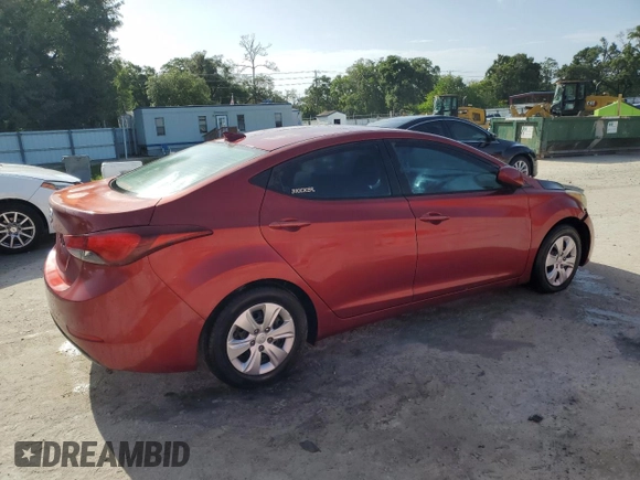 2016 Hyundai Elantra SE with VIN 5NPDH4AE7GH752562, listed as a Copart auction lot 58916065 with 156,829 mi miles and Clean title. Bid and sale history available at DreamBid. Image 3.