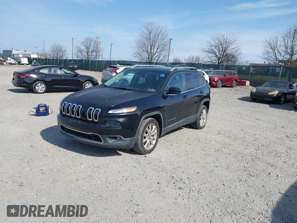 2014 Jeep Cherokee Limited with VIN 1C4PJLDB3EW279196, listed as a IAAI auction lot 41800887 with 114,542 mi miles. Bid and sale history available at carsss.com. Image 2.