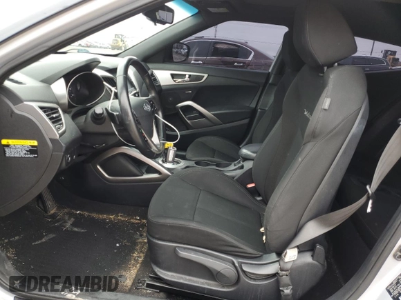 2017 Hyundai Veloster Value Edition with VIN KMHTC6AD6HU317967, listed as a Copart auction lot 43073755 with 47,681 mi miles and Salvage Title. Bid and sale history available at carsss.com. Image 7.