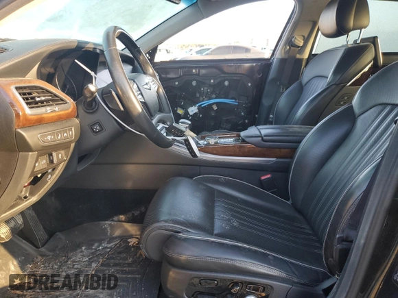 2018 Genesis G90 Ultimate with VIN KMHG54JHXJU041172, listed as a Copart auction lot 46804345 with 39,727 mi miles and Salvage Title. Bid and sale history available at DreamBid. Image 7.