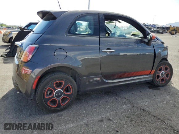 2018 FIAT 500e with VIN 3C3CFFGE1JT369314, listed as a Copart auction lot 61150135 with 44,664 mi miles and Salvage title. Bid and sale history available at DreamBid. Image 3.