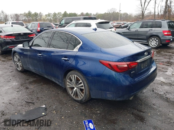 2018 Infiniti Q50 3.0t LUXE with VIN JN1EV7AR9JM430622, listed as a IAAI auction lot 41950920 with 88,588 mi miles. Bid and sale history available at carsss.com. Image 3.