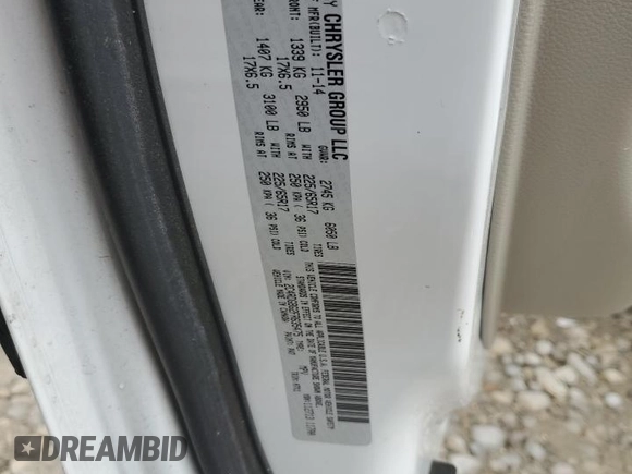 2015 Dodge Grand Caravan American Value with VIN 2C4RDGBG2FR635475, listed as a Copart auction lot 42033115 with 152,244 mi miles and Salvage Title. Bid and sale history available at DreamBid. Image 13.