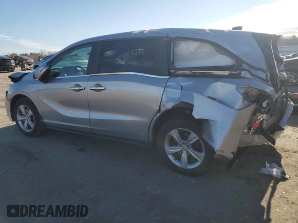 2019 Honda Odyssey EX-L with VIN 5FNRL6H77KB043158, listed as a Copart auction lot 50511625 with 74,850 mi miles and Salvage Title. Bid and sale history available at carsss.com. Image 2.