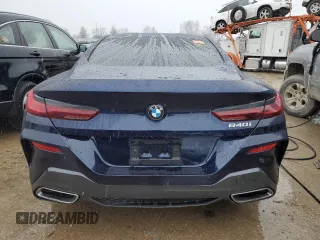 2020 BMW 8 Series 840i with VIN WBAAE2C02LCE41189, listed as a Copart auction lot 37305074 with 0 mi miles and Salvage Title. Bid and sale history available at carsss.com. Image 6.