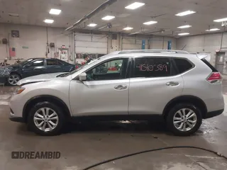 2014 Nissan Rogue S with VIN 5N1AT2MV7EC753510, listed as a IAAI auction lot 41510389 with 124,843 mi miles. Bid and sale history available at carsss.com. Image 14.