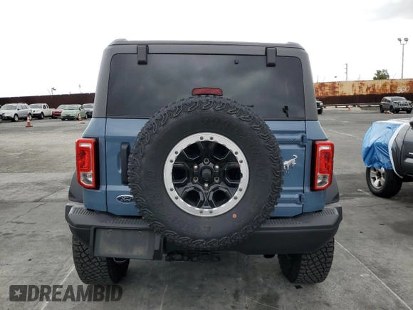 2024 Ford Bronco with VIN 1FMEE1BP6RLA41845, listed as a Copart auction lot 53920185 with 7,406 mi miles and Salvage title. Bid and sale history available at DreamBid. Image 6.