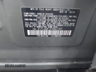 2015 Subaru Forester 2.5i with VIN JF2SJABC2FH441787, listed as a IAAI auction lot 42525480 with 175,878 mi miles and . Bid and sale history available at DreamBid. Image 9.