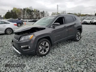 2018 Jeep Compass Limited with VIN 3C4NJDCB7JT266255, listed as a Copart auction lot 51642485 with 0 mi miles and Salvage Title. Bid and sale history available at carsss.com. Image 1.
