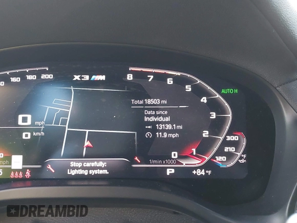 2023 BMW X3 M with VIN 5YM13EC03P9P58528, listed as a IAAI auction lot 41493528 with 18,503 mi miles and . Bid and sale history available at DreamBid. Image 7.