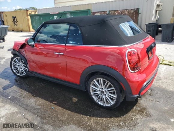 2024 MINI Convertible Cooper S with VIN WMW43DL09R3S05983, listed as a Copart auction lot 51112485 with 22,698 mi miles and Salvage Title. Bid and sale history available at carsss.com. Image 2.