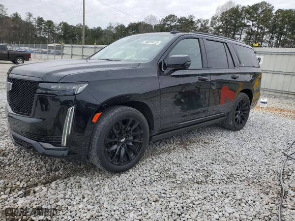 2021 Cadillac Escalade Sport Platinum with VIN 1GYS4GKL9MR266464, listed as a Copart auction lot 44326515 with 45,464 mi miles and Salvage Title. Bid and sale history available at carsss.com. Image 1.