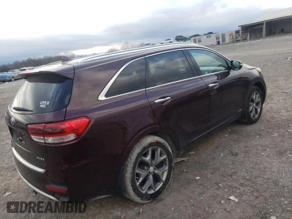 2018 Kia Sorento SX with VIN 5XYPKDA58JG367458, listed as a Copart auction lot 89168465 with 103,614 mi miles and Salvage Title. Bid and sale history available at DreamBid. Image 3.