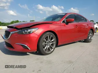 2017 Mazda 6 Grand Touring с VIN JM1GL1W50H1141722, выставлен на аукционе Copart как лот 55129405 с пробегом 24 056 миль миль и Списание • Salvage title. История ставок и продаж доступна на DreamBid. Изображение 1.