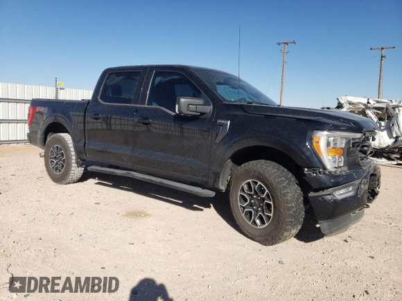 2021 Ford F-150 XL with VIN 1FTFW1E83MFA50598, listed as a Copart auction lot 47647185 with 58,086 mi miles and Salvage Title. Bid and sale history available at carsss.com. Image 4.