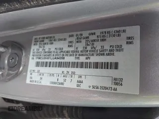 2020 Ford Escape SEL z VIN 1FMCU0H61LUA94358, wystawiony jako IAAI lot #42446406 z przebiegiem 38 803 mil mil oraz . Historia ofert i sprzedaży dostępna na DreamBid. Obrazek 9.