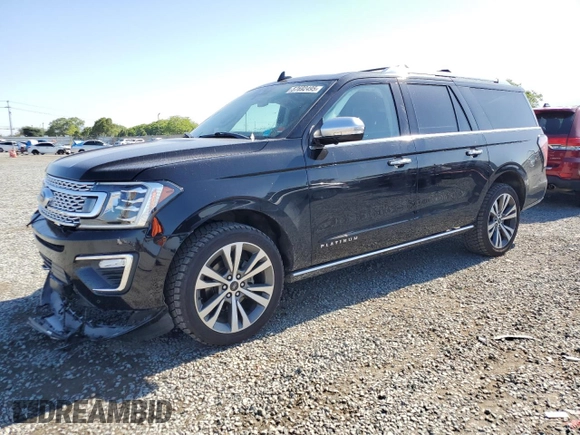 2020 Ford Expedition Max Platinum with VIN 1FMJK1MT2LEA15563, listed as a Copart auction lot 57692495 with 72,035 mi miles and Salvage title. Bid and sale history available at DreamBid. Image 1.