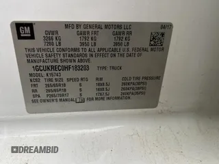 2017 Chevrolet Silverado 1500 LT with VIN 1GCUKREC0HF183203, listed as a Copart auction lot 47497405 with 163,474 mi miles and Clean Title. Bid and sale history available at DreamBid. Image 10.
