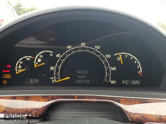 2004 Mercedes-Benz S-Class 5.0L with VIN WDBNG84J64A431069, listed as a Copart auction lot 74552504 with 249,135 mi miles and Salvage Title. Bid and sale history available at carsss.com. Image 9.