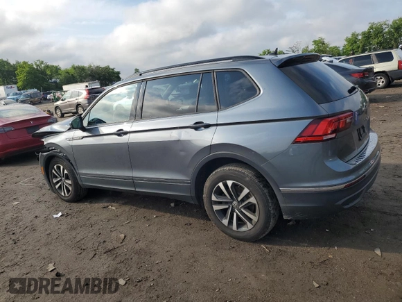 2022 Volkswagen Tiguan S with VIN 3VV0B7AX7NM173857, listed as a Copart auction lot 58382565 with 14,586 mi miles and Salvage title. Bid and sale history available at DreamBid. Image 2.