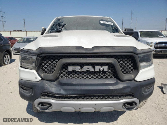 2019 Ram 1500 Rebel with VIN 1C6SRFET6KN841001, listed as a Copart auction lot 72553024 with 0 mi miles and Salvage Title. Bid and sale history available at carsss.com. Image 5.