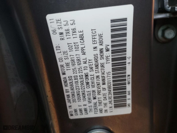2011 Honda CR-V SE with VIN JHLRE3H49BC011715, listed as a Copart auction lot 83922584 with 213,871 mi miles and Salvage Title. Bid and sale history available at carsss.com. Image 13.