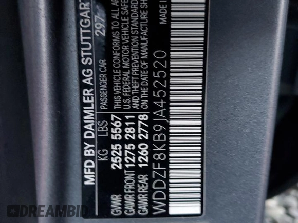 2018 Mercedes-Benz E-Class AMG E 63 S with VIN WDDZF8KB9JA452520, listed as a Copart auction lot 83846434 with 0 mi miles and Salvage Title. Bid and sale history available at carsss.com. Image 13.