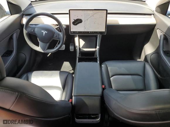 2020 Tesla Model Y Long Range with VIN 5YJYGDEFXLF022578, listed as a Copart auction lot 51849705 with 33,943 mi miles and Salvage Title. Bid and sale history available at carsss.com. Image 8.